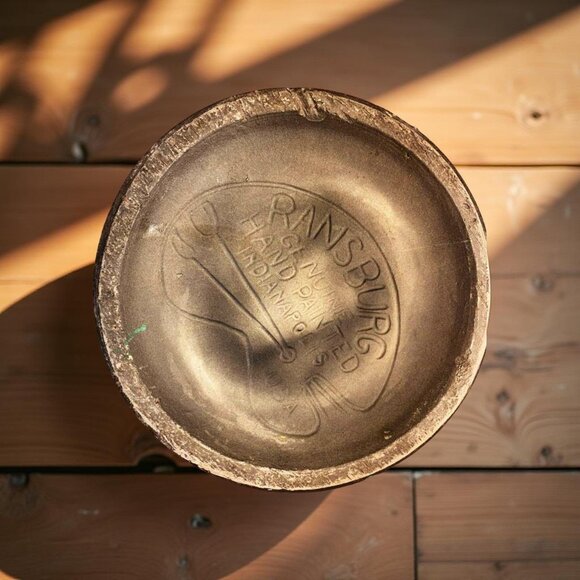 Vintage Hand Painted Pottery Jar Black Glaze Floral Folk Art Vase Rustic Décor - Picture 4 of 8